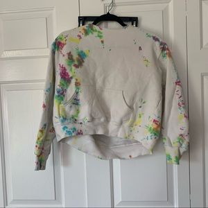 Cropped tie dye sweatshirt